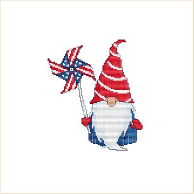 Patriotic Pinwheel Gnome